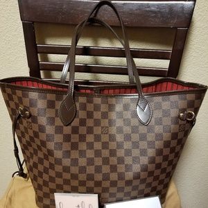 Authentic Louis Vuitton Neverfull MM Damier Ebene